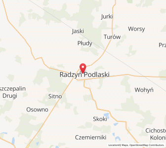 Map of Radzyń Podlaski, Lublin