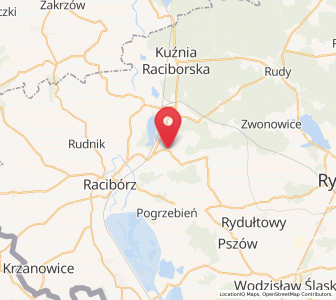 Map of Raszczyce, Silesia