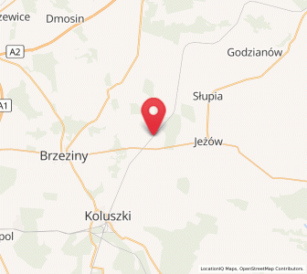 Map of Rogów, Łódź Voivodeship