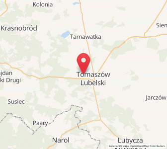Map of Rogóźno, Lublin
