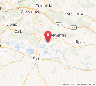 Map of Rozkochów, Lesser Poland