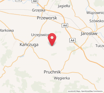 Map of Rożniatów, Subcarpathia