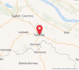 Map of Sanniki, Mazovia