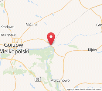 Map of Santok, Lubusz