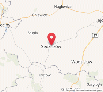 Map of Sędziszów, Świętokrzyskie