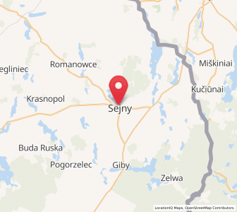Map of Sejny, Podlasie