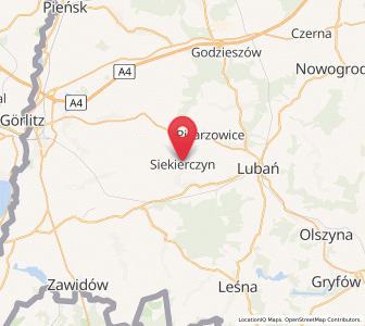 Map of Siekierczyn, Lower Silesia