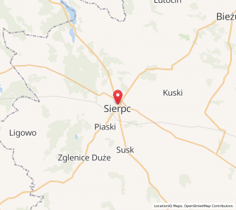 Map of Sierpc, Mazovia