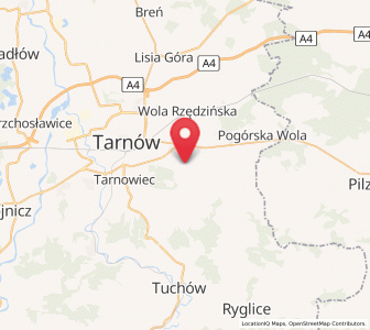 Map of Skrzyszów, Lesser Poland