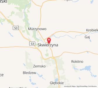 Map of Skwierzyna, Lubusz