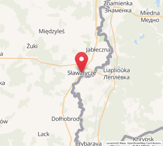 Map of Sławatycze, Lublin