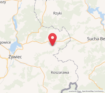 Map of Ślemień, Silesia