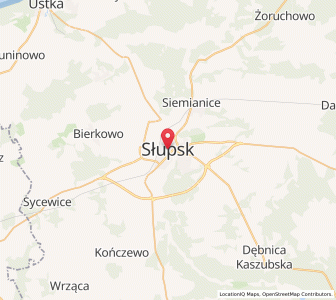 Map of Słupsk, Pomerania