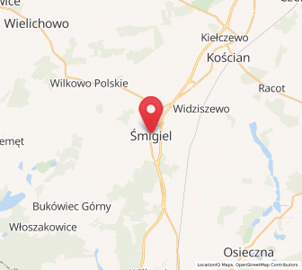 Map of Śmigiel, Greater Poland