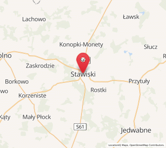 Map of Stawiski, Podlasie