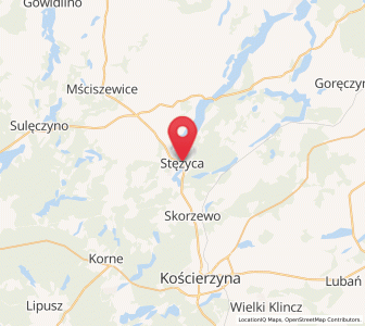 Map of Stężyca, Pomerania