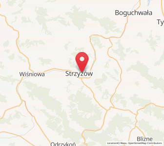 Map of Strzyżów, Subcarpathia