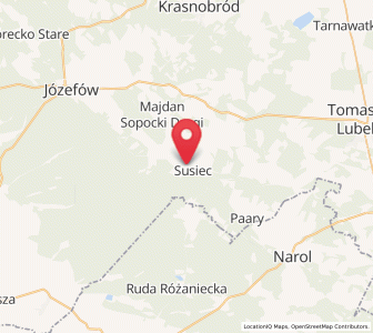 Map of Susiec, Lublin
