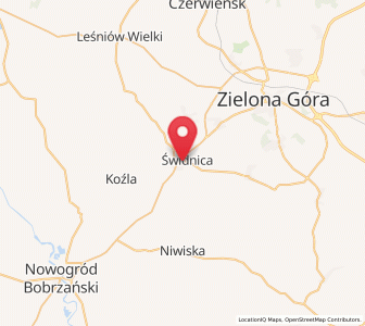 Map of Świdnica, Lubusz