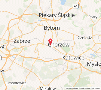 Map of Świętochłowice, Silesia