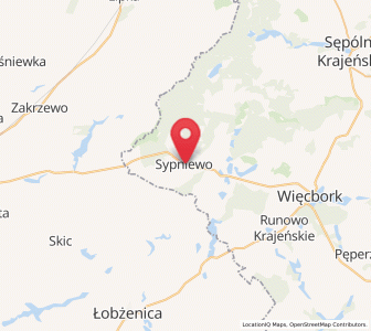 Map of Sypniewo, Kujawsko-Pomorskie