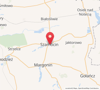 Map of Szamocin, Greater Poland