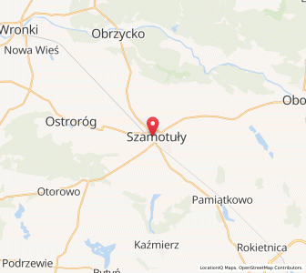 Map of Szamotuły, Greater Poland