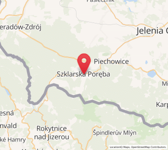 Map of Szklarska Poręba, Lower Silesia