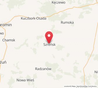 Map of Szreńsk, Mazovia