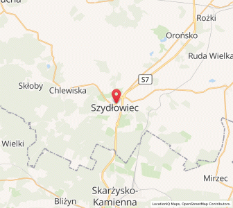 Map of Szydłowiec, Mazovia