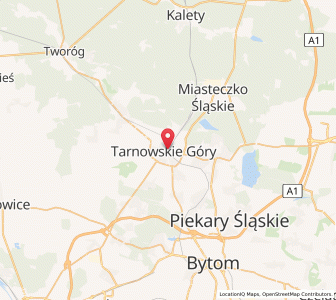 Map of Tarnowskie Góry, Silesia