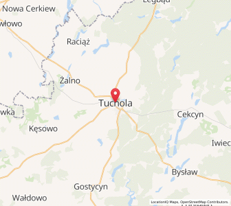 Map of Tuchola, Kujawsko-Pomorskie