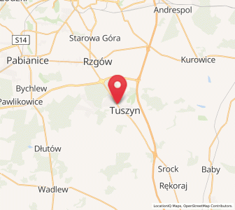 Map of Tuszyn, Łódź Voivodeship