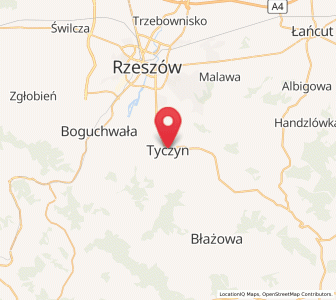 Map of Tyczyn, Subcarpathia