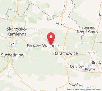 Map of Wąchock, Świętokrzyskie