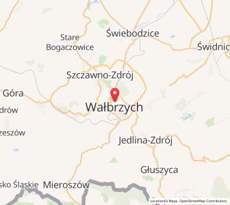 Map of Wałbrzych, Lower Silesia