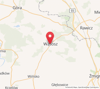 Map of Wąsosz, Lower Silesia