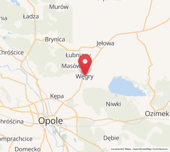 Map of Węgry, Opole Voivodeship
