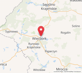 Map of Więcbork, Kujawsko-Pomorskie