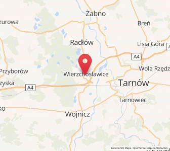 Map of Wierzchosławice, Lesser Poland