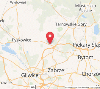 Map of Wieszowa, Silesia