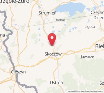 Map of Wiślica, Silesia
