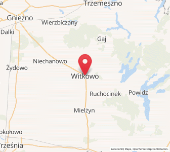 Map of Witkowo, Greater Poland