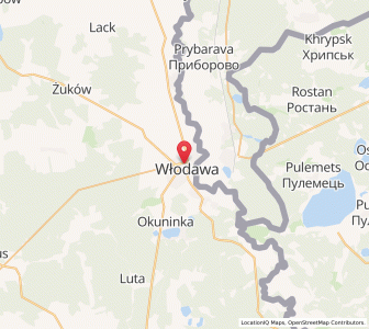 Map of Włodawa, Lublin