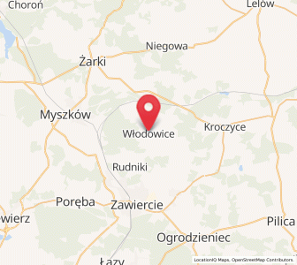 Map of Włodowice, Silesia