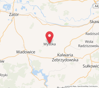 Map of Wysoka, Lesser Poland