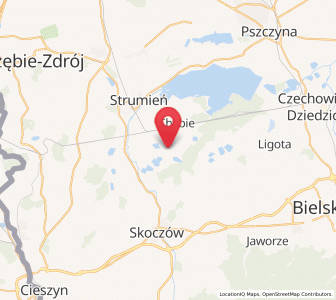 Map of Zaborze, Silesia