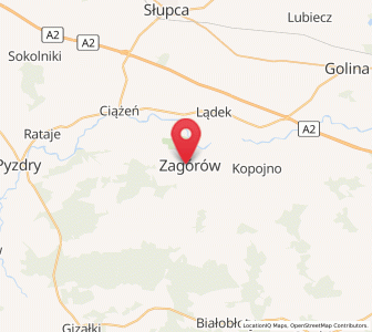 Map of Zagórów, Greater Poland