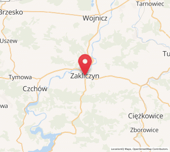 Map of Zakliczyn, Lesser Poland