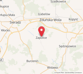 Map of Zapolice, Łódź Voivodeship